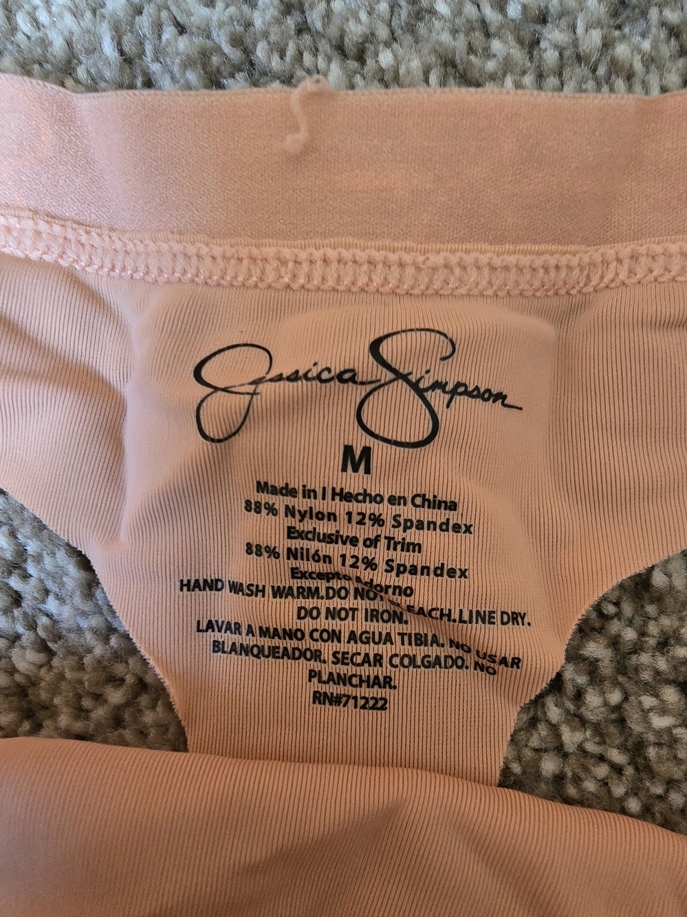 Jessica Simpson Assorted Thong Bottoms - Pink, Peach, Gray - Picture 4 of 10